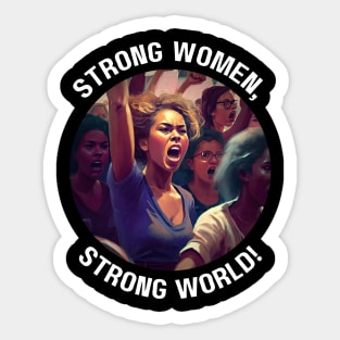 Strong women, strong world! Sticker